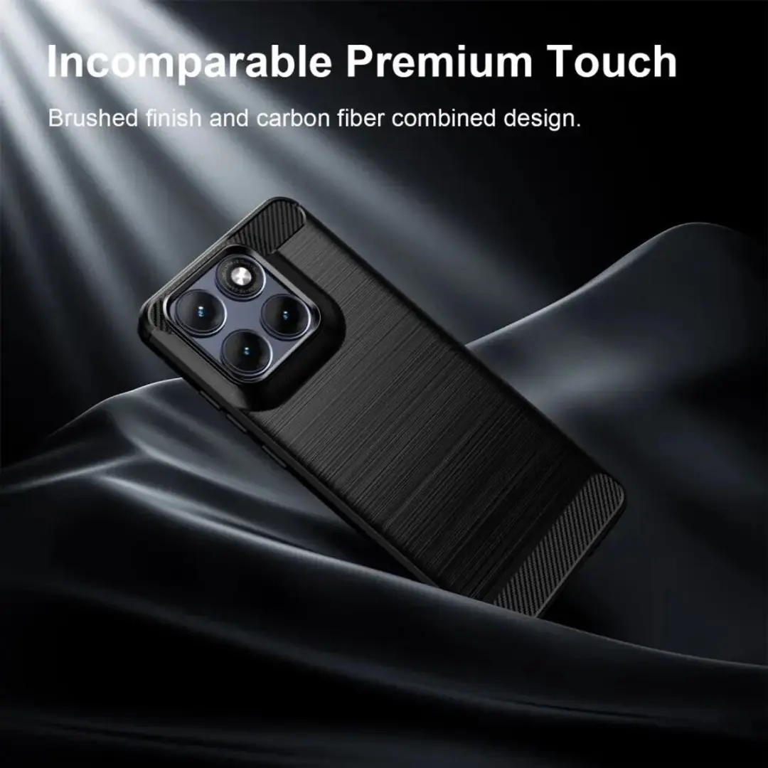 Selected Geborsteld TPU Hoesje Motorola Edge 70 Fusion - Zwart