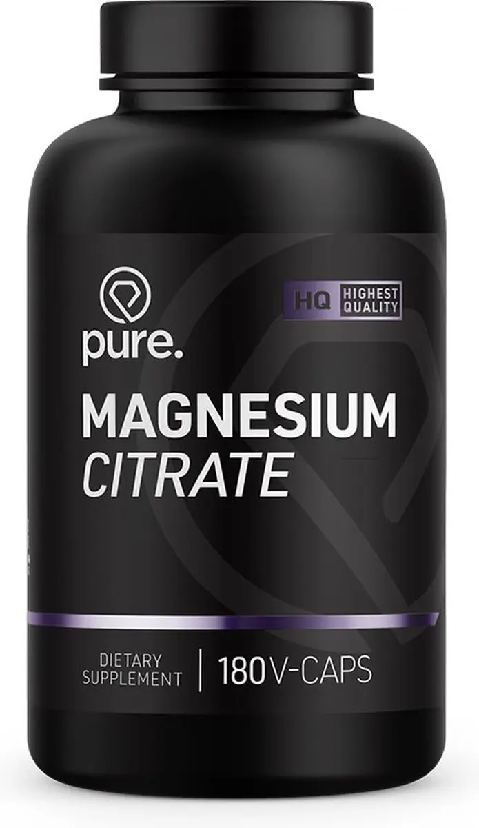 Pure Magnesium Citraat 180 Vegan Capsules - 0,137 kg