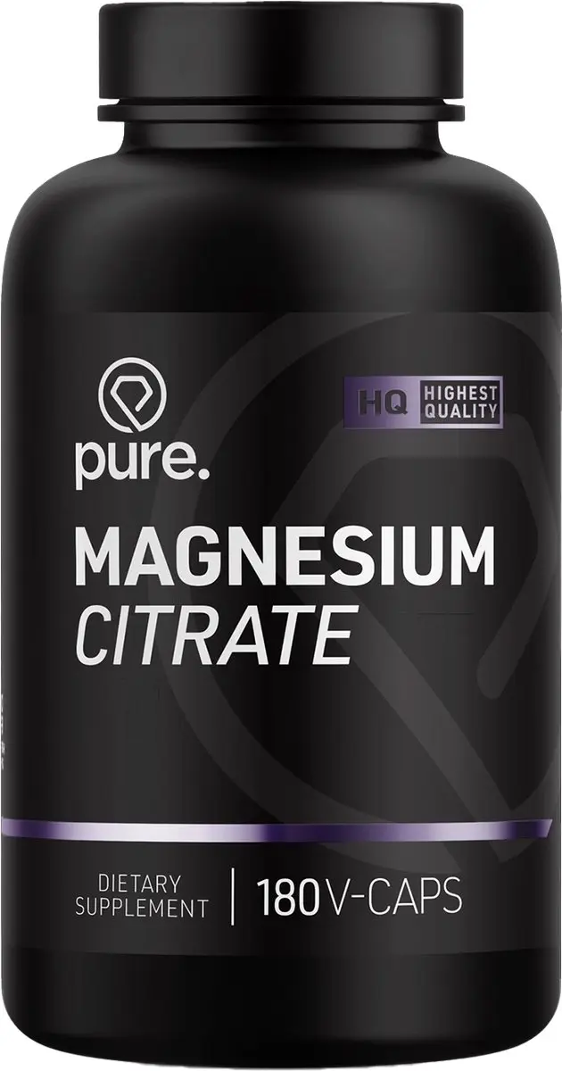 Pure Magnesium Citraat 180 Vegan Capsules