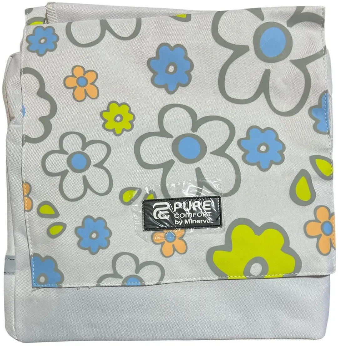 Pure Dubbele Fietstas Wit Bloem - 20L