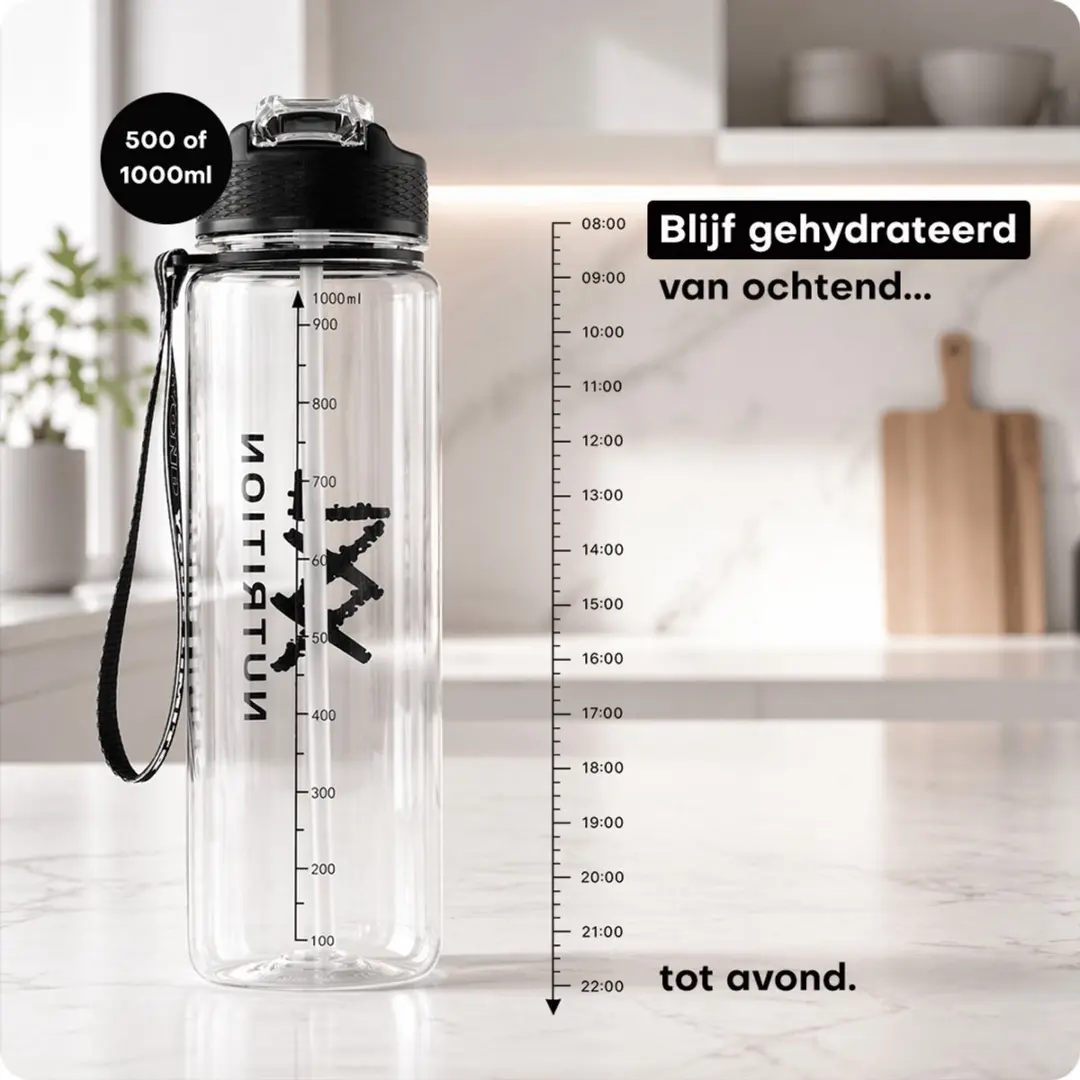 XXL Nutrition Hydrate Bottle 22296 - 1000ml - Transparant