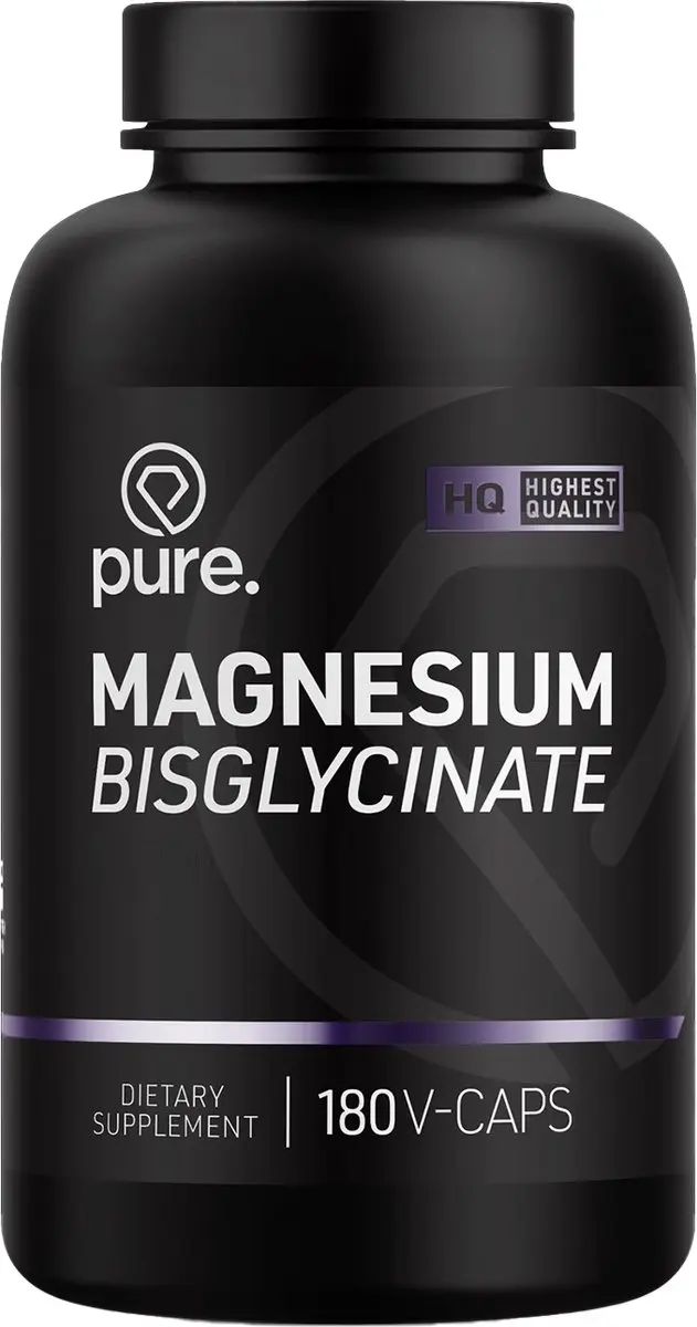 Pure Magnesium Bisglycinate 180 Vegan Capsules