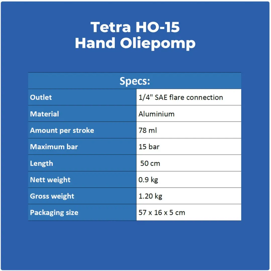 TETRA Tools HO-15 Hand Oliepomp 15 bar - 25L - afbeelding 6 van 6
