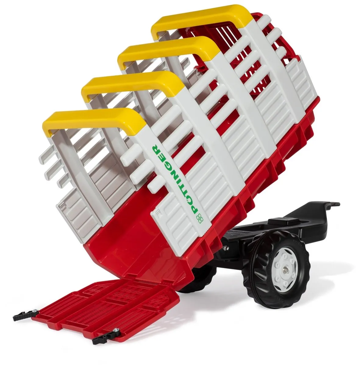 Rolly Toys Aanhanger Pöttinger 83x67x40cm - Rood/Wit