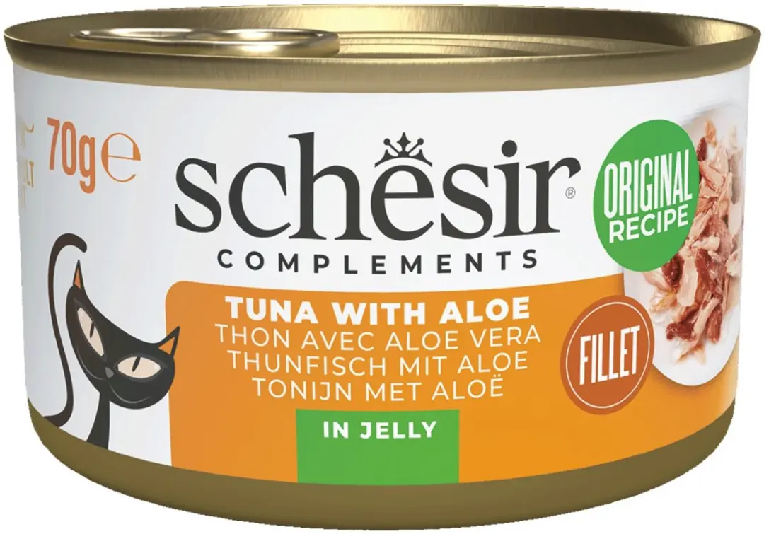Schesir Volwassen Kattenvoer Tonijn & Aloë 24x70g