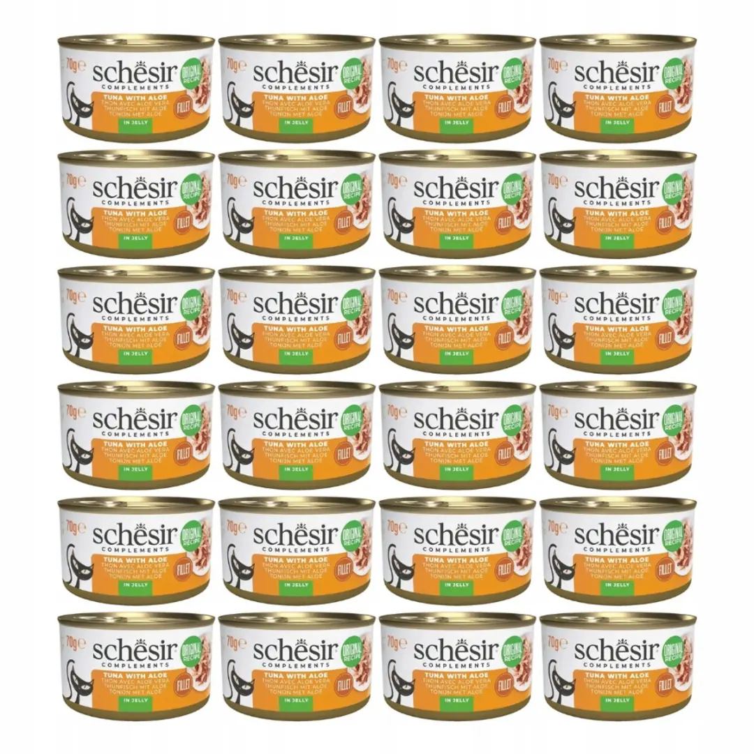 Schesir Volwassen Kattenvoer Tonijn & Aloë 24x70g
