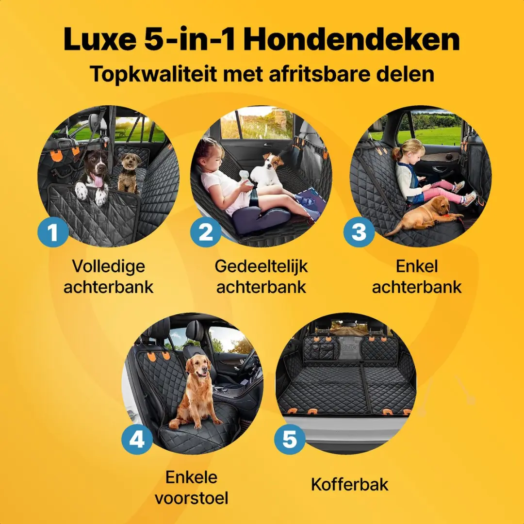 Jake and Jacky Hondendeken Auto Luxe 137x148cm - 4-Seizoenen