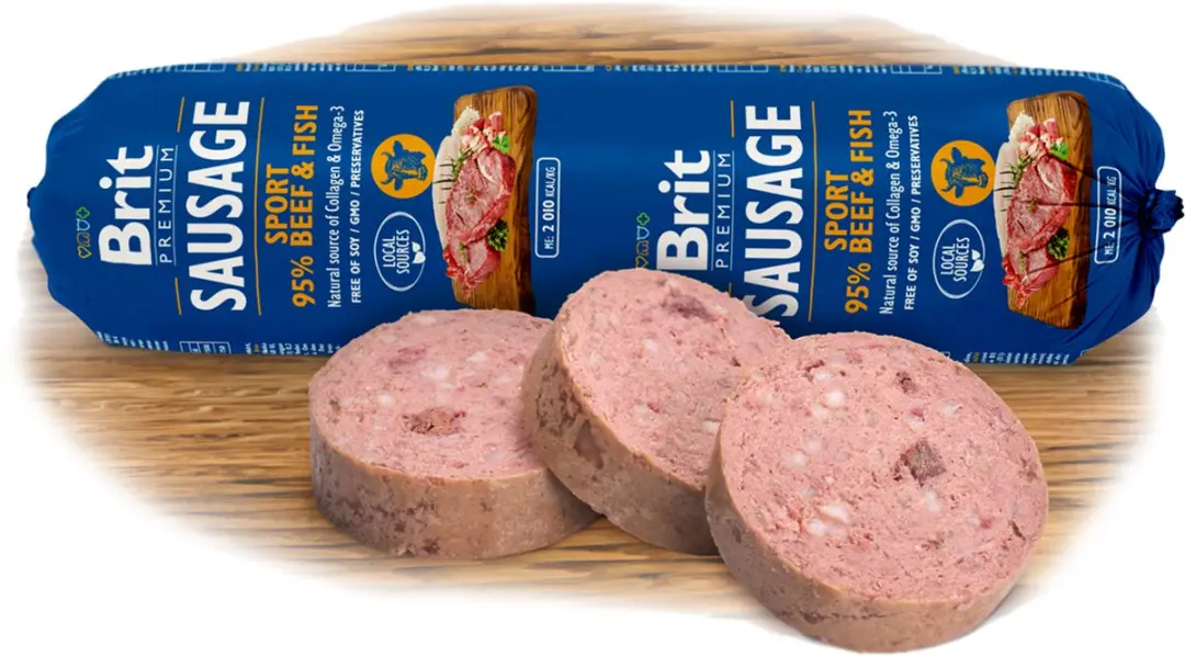 Brit Premium Sausage Beef & Fish Sport Formula 800g