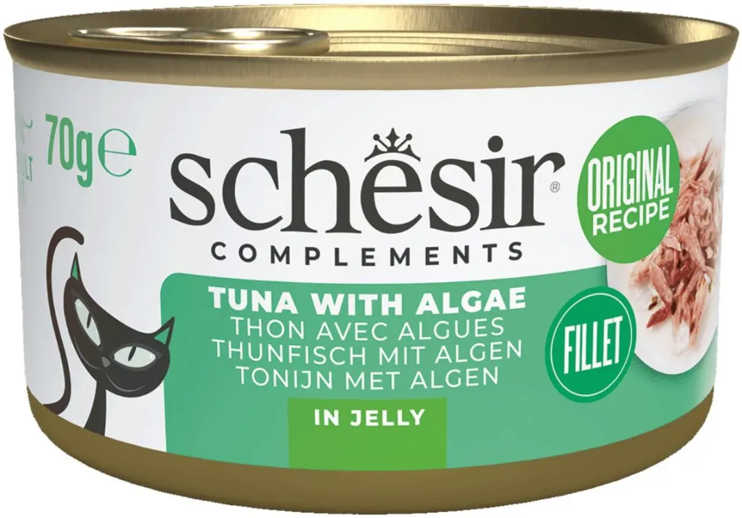 Schesir Blik Gelei Kattenvoer Tonijn Zeewier 70g