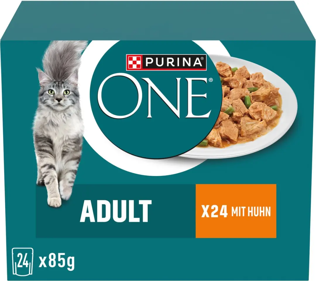Purina ONE Adult Kattenvoer Multipack Kip & Groenten