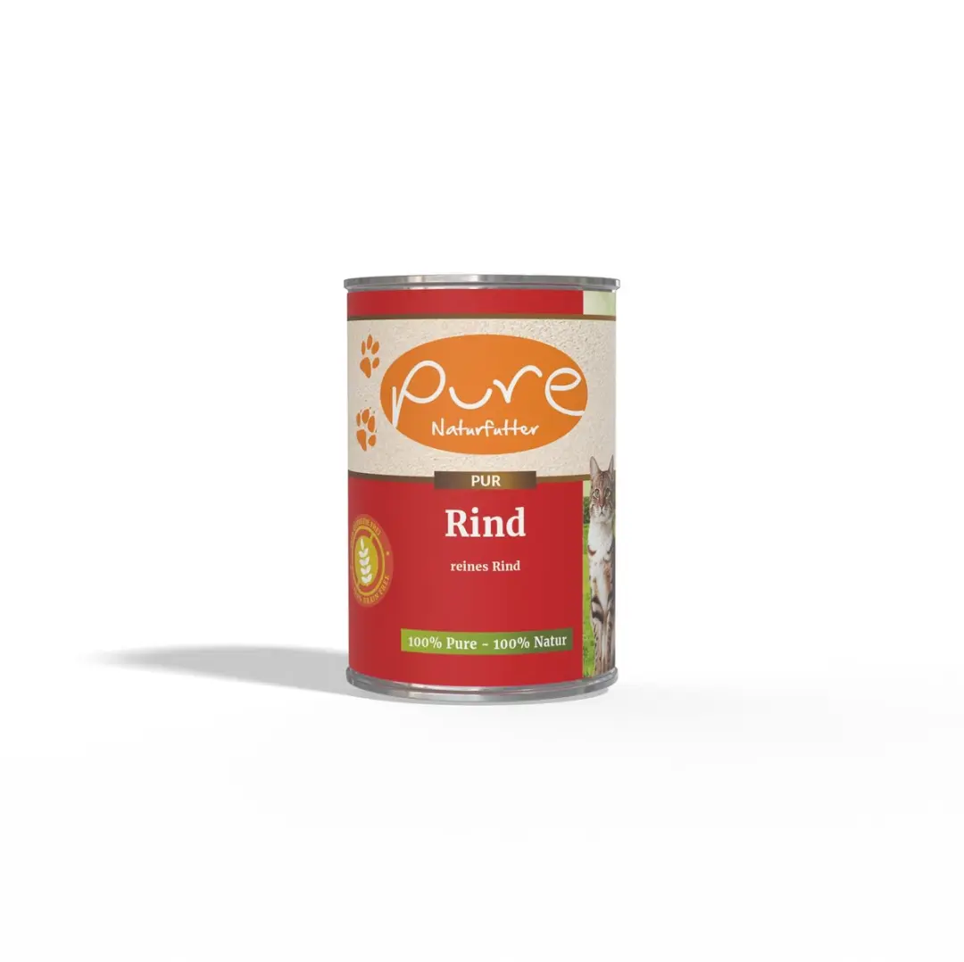 Pure Rundvlees Kattennatvoer 6x400g