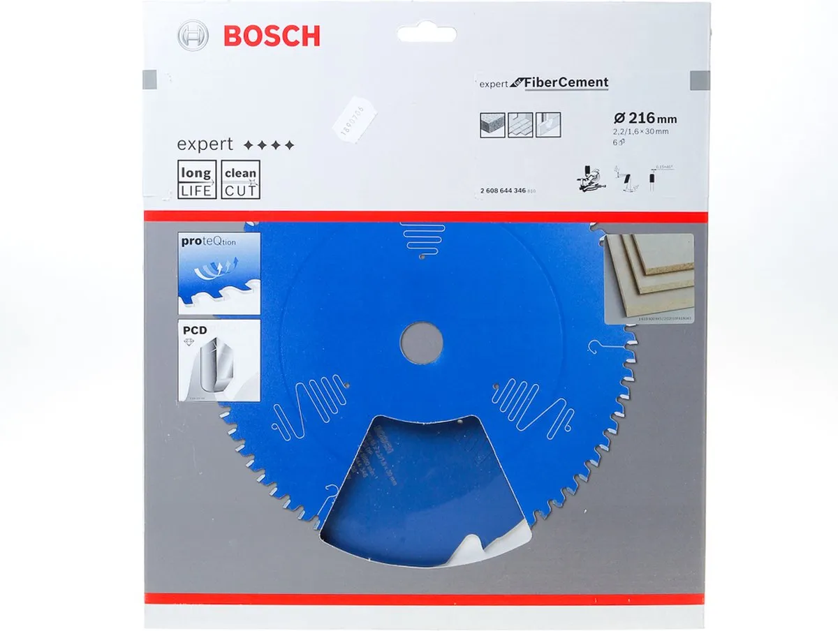 Bosch Expert for Fiber Cement Zaagblad 216mm - 6 Tanden - PCD