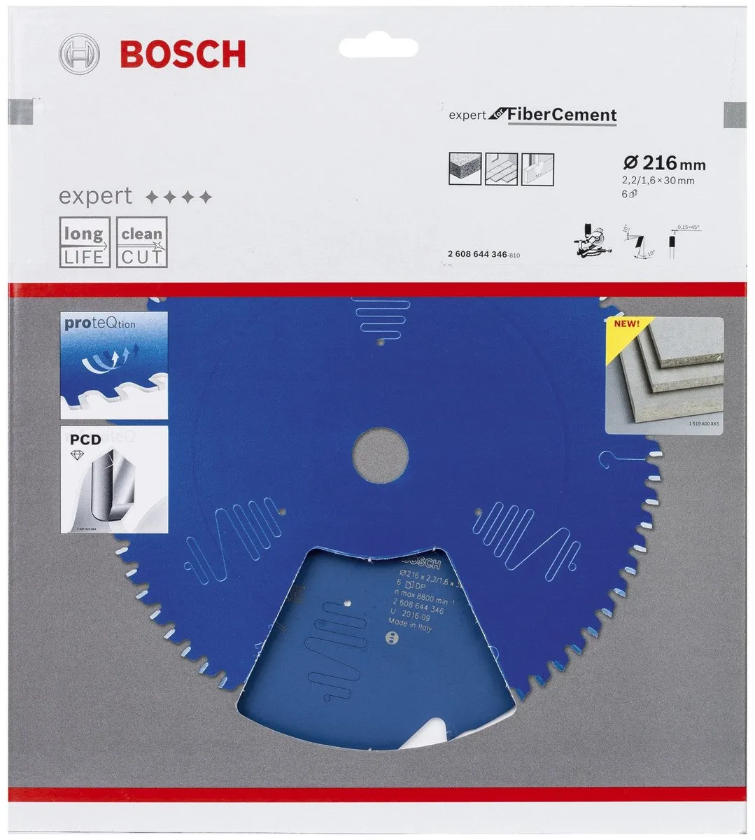Bosch Expert for Fiber Cement Zaagblad 216mm - 6 Tanden - PCD