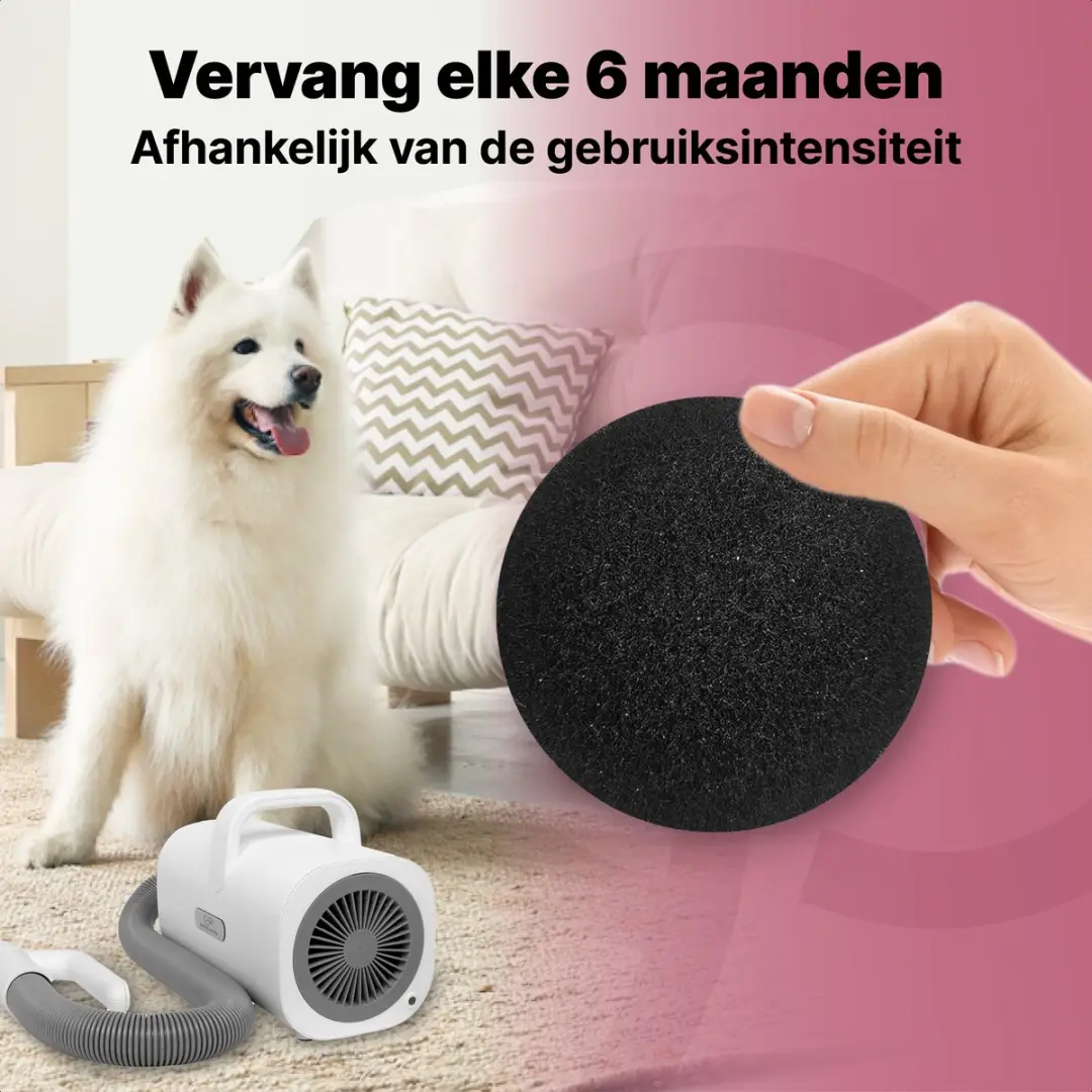 Jake and Jacky Sponsfilters Vervangset - 2 Stuks - Zwart