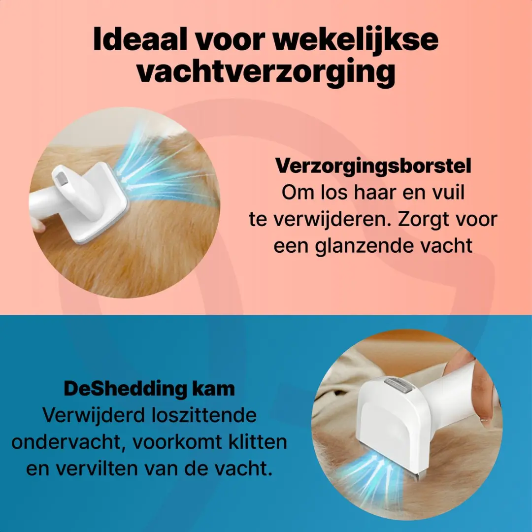 Jake and Jacky JJ002 Professionele Hondentondeuse - Met Stofzuiger - Voor Dikke Vacht