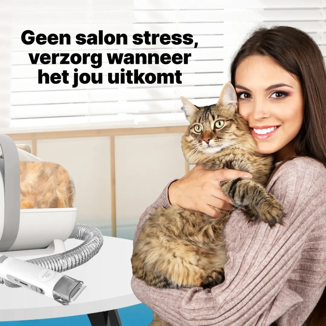Jake and Jacky JJ002 Professionele Hondentondeuse - Met Stofzuiger - Voor Dikke Vacht