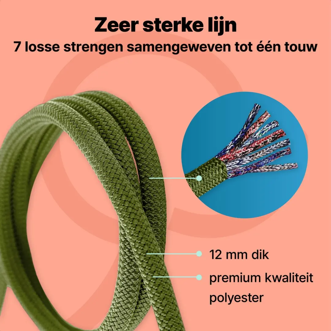 Jake and Jacky Hondenriem 3m - Groen