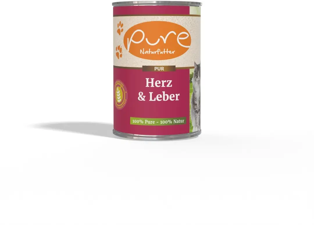 Pure Katten Natvoer Hart & Lever 6x400g