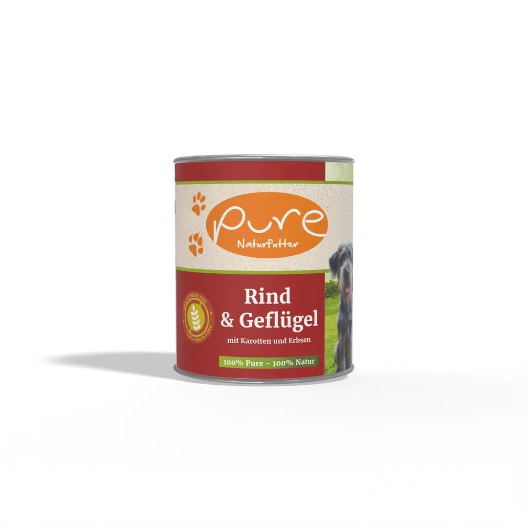Pure Honden Natvoer Rund & Gevogelte 6x800g