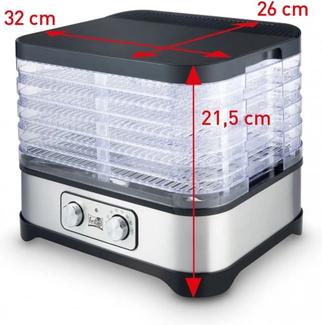 Fritel Dehydrator DH 2025 - 5 Laags - 250W - Inox