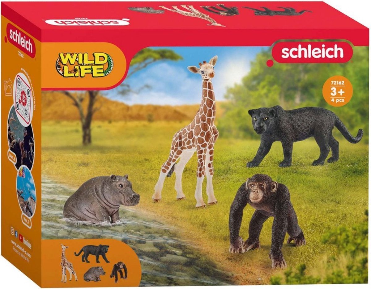 Schleich Wild Life Dieren 4 Stuks