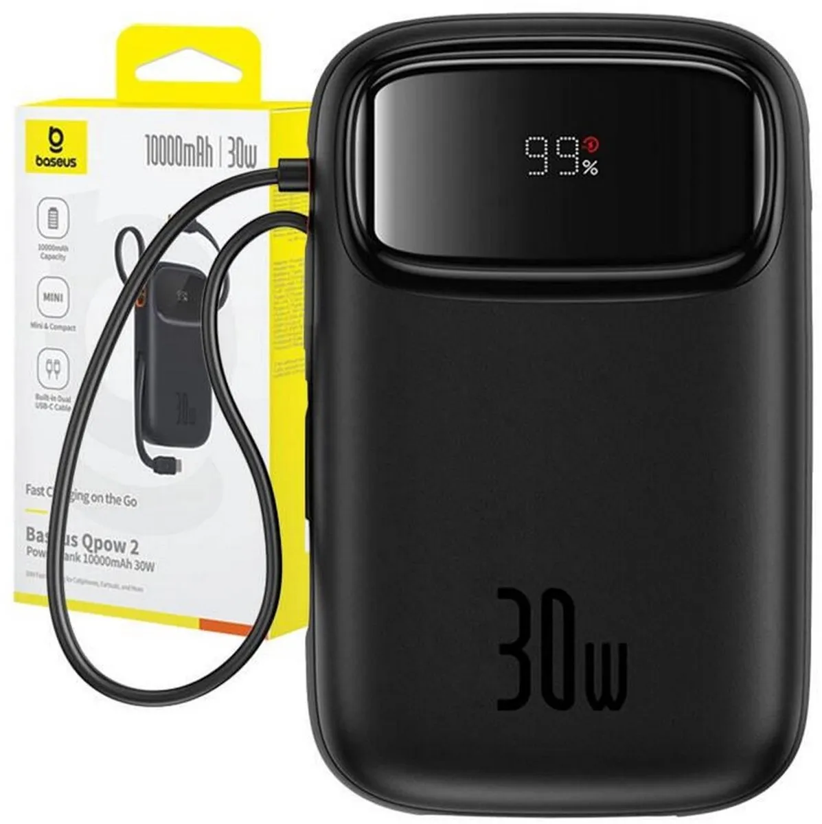 Baseus QPow 2 Powerbank 10000mAh 30W - Transparent - afbeelding 3 van 6