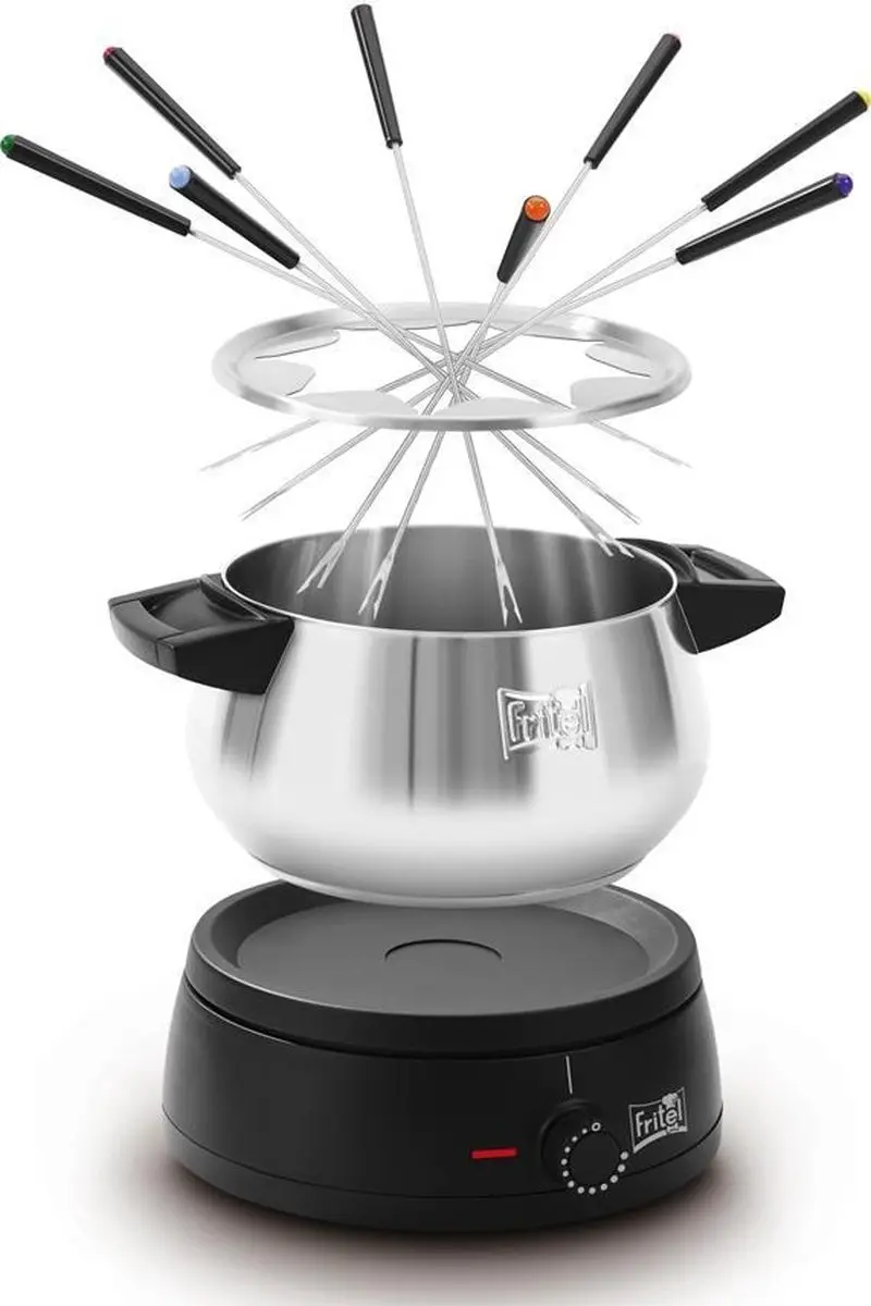 Fritel FO 2470 Fonduepan - 1,5L 1500W - 8 Personen - Zilver/Zwart