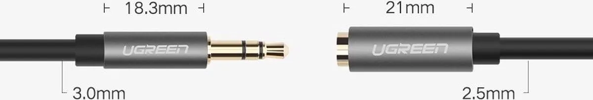 UGREEN AV141-20816 Audio Splitter 3.5mm - Zwart
