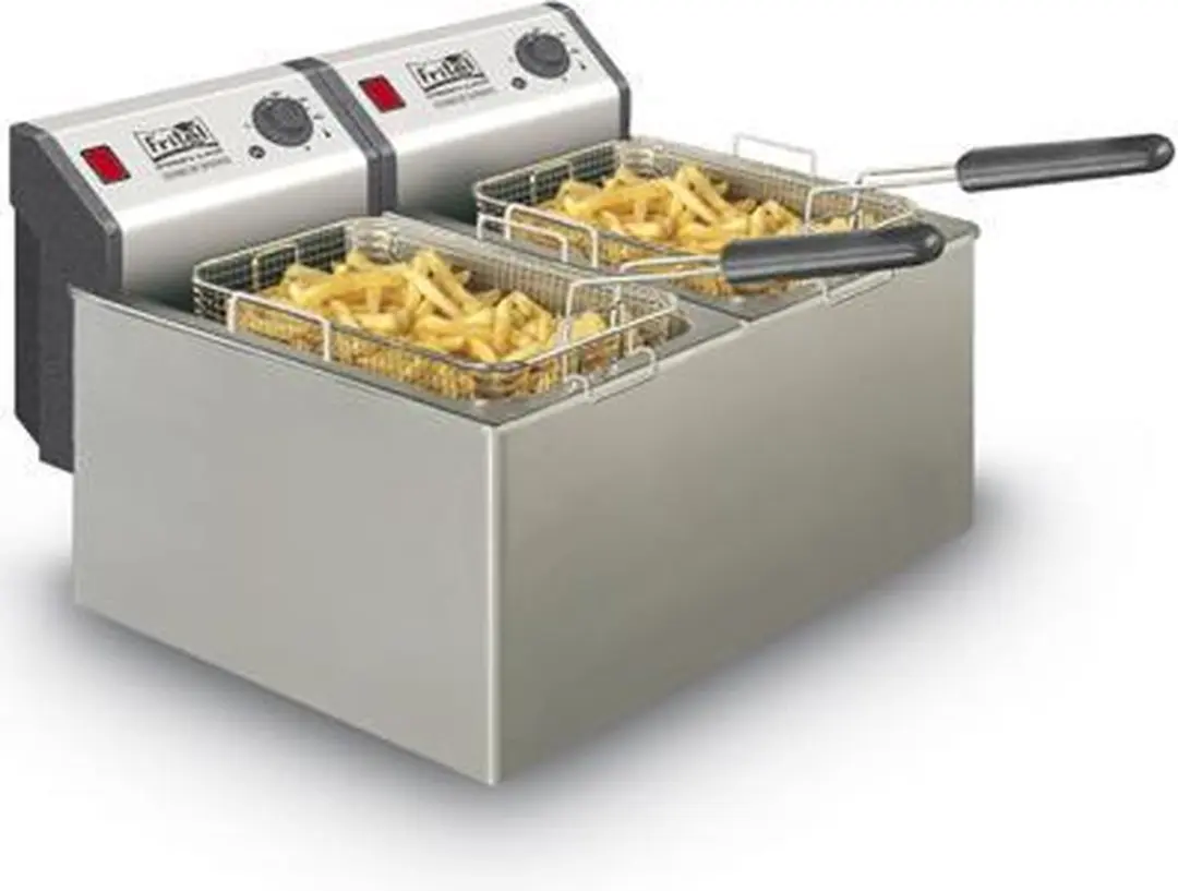 Fritel Profi 4905 DUO Frituurpan - 2x3200W 16L - Inox/Grijs