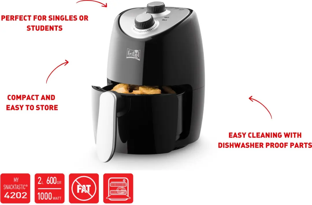 Fritel My SnackTastic 4202 Airfryer - 1000W - 2L - Zwart