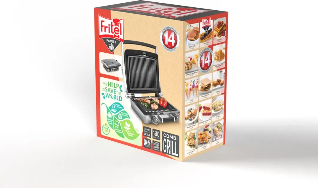Fritel CW 3628 Combi Grill - 1600W - Antraciet