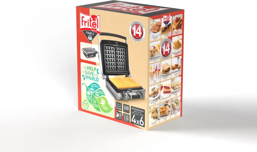 Fritel WaffleTastic CW 3658 Wafelijzer - 1600W - Antraciet