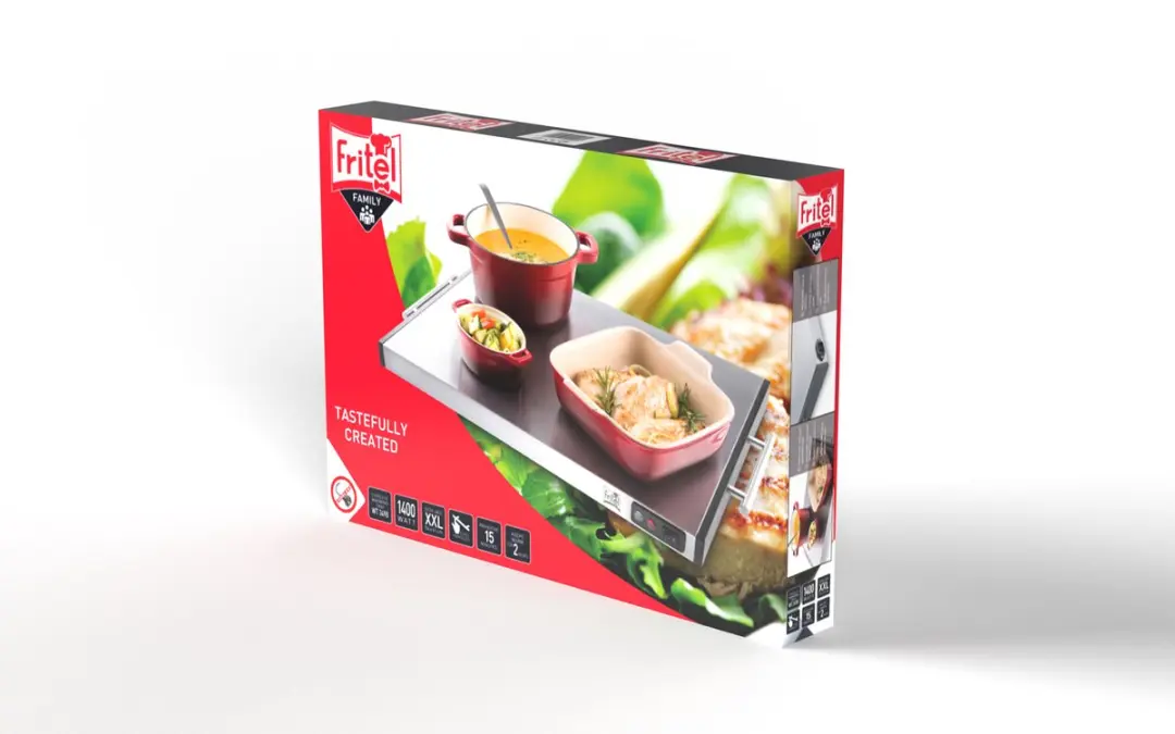 Fritel WT 3498 XXL Warmhoudplaat - 54x41cm 1400W - Grijs - afbeelding 6 van 6