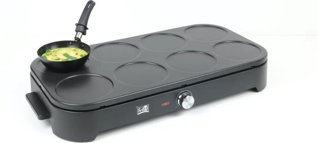 Fritel Gourmet Wok Pancake GWP 2560 - Wokset & Pannenkoekenmaker 1500W - 8 Stuks