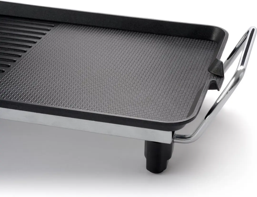 Fritel Grill Teppanyaki GT1075 - 1000W - 28x20cm - Zwart/Zilver