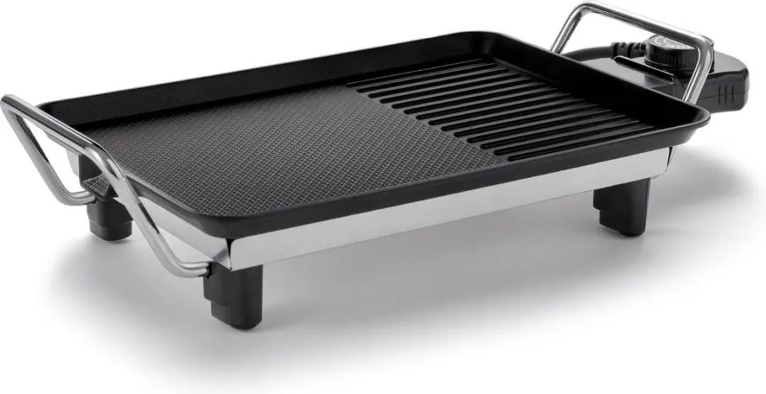 Fritel Grill Teppanyaki GT1075 - 1000W - 28x20cm - Zwart/Zilver