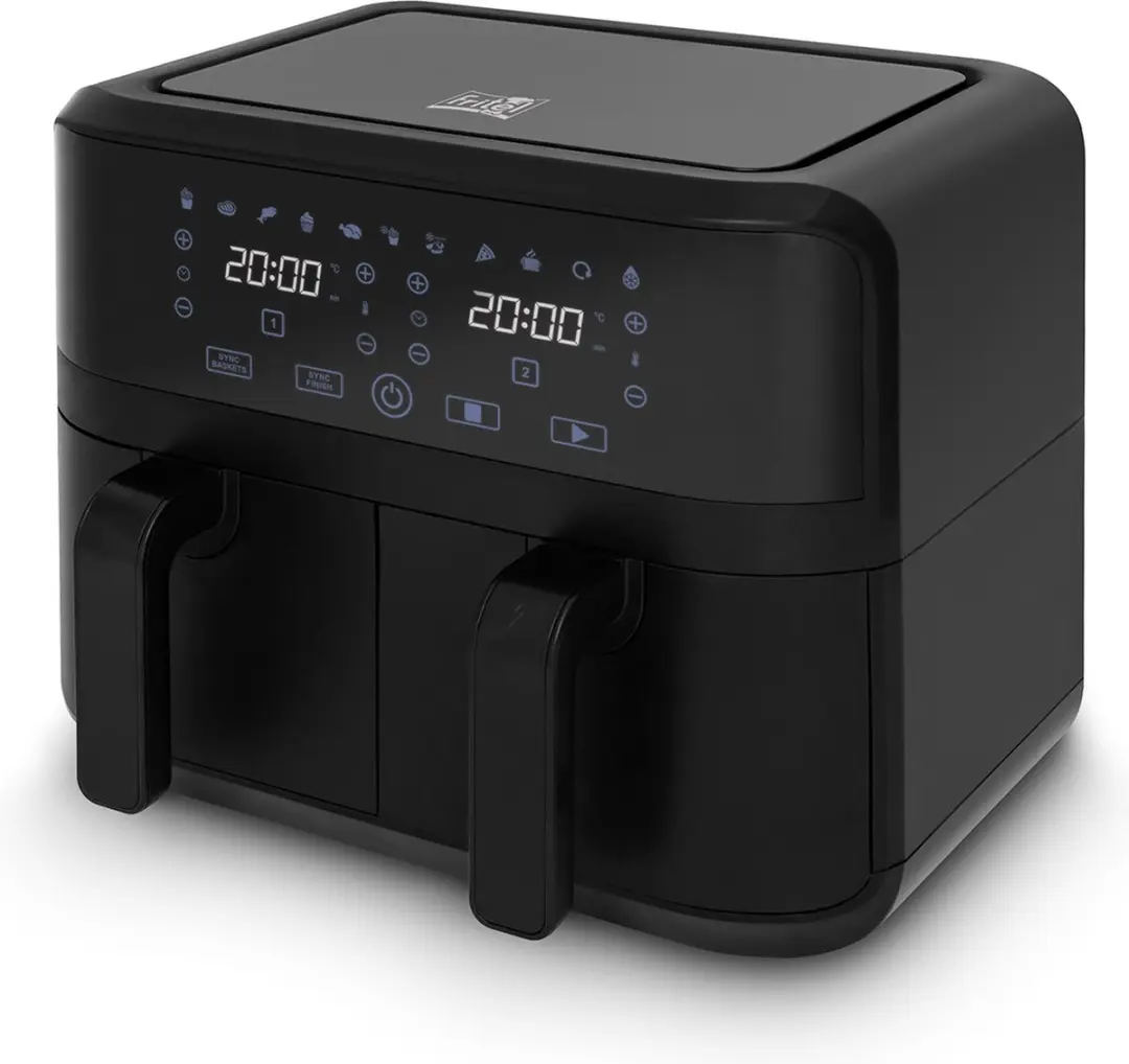 Fritel Snacktastic 8180 DUO Airfryer 2x 4,5L - 1700W - Zwart