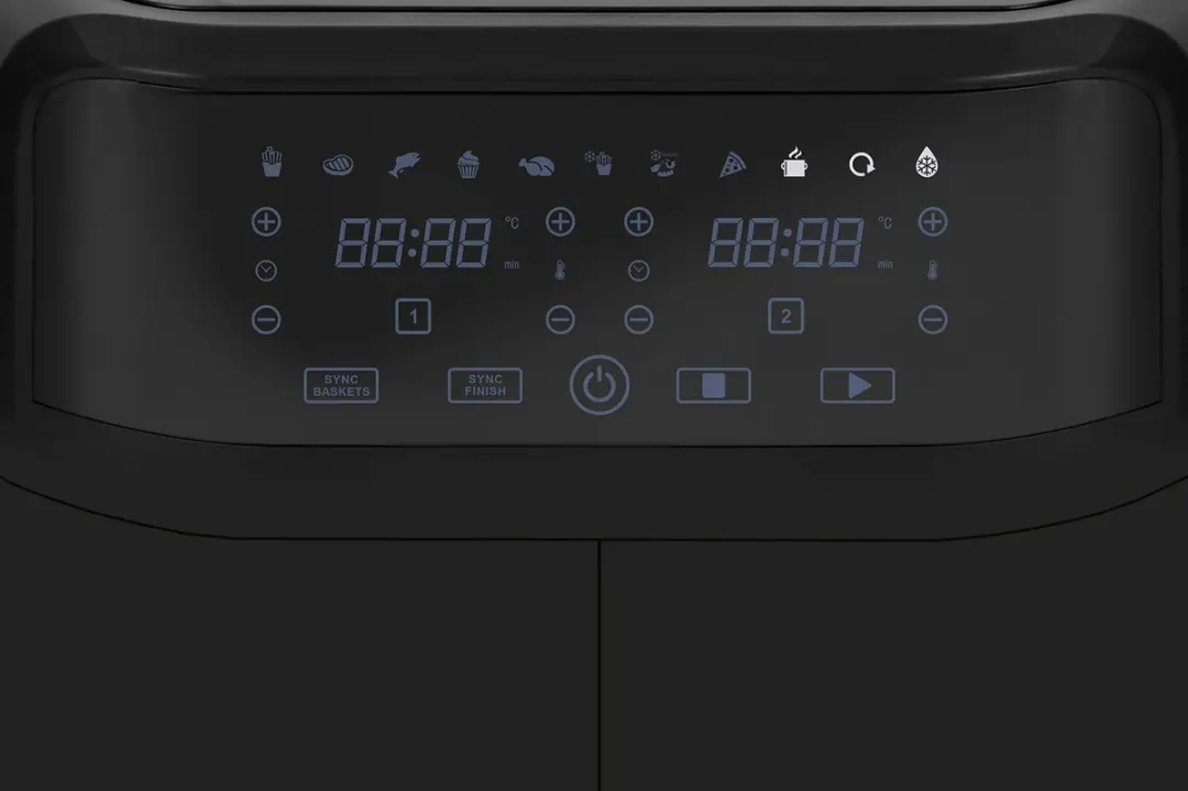 Fritel Snacktastic 8180 DUO Airfryer 2x 4,5L - 1700W - Zwart