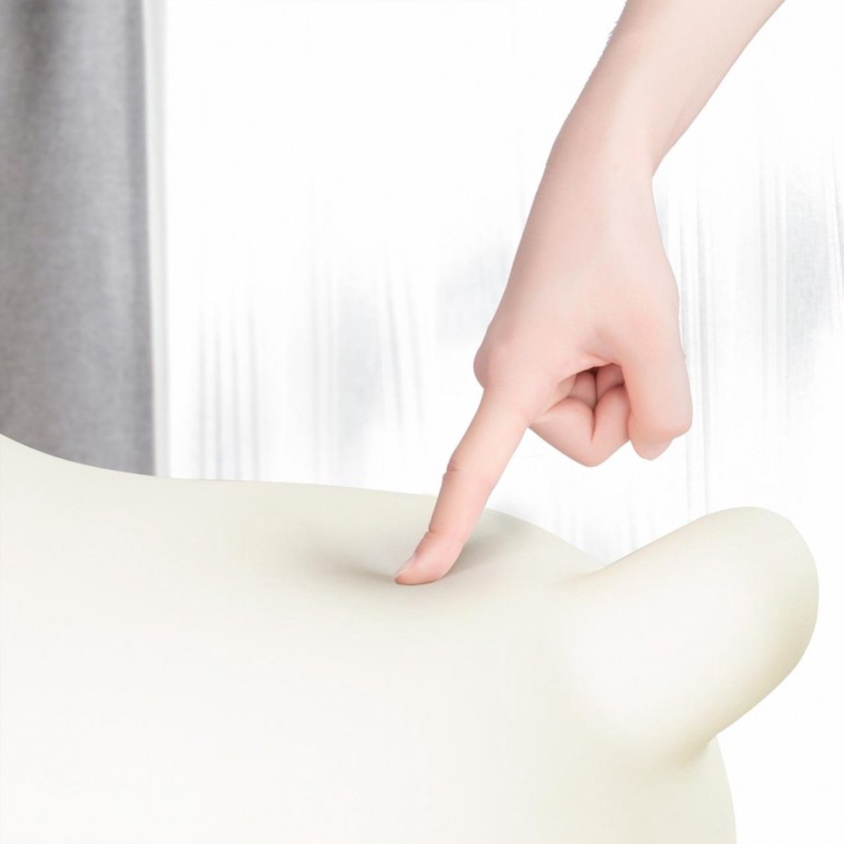 Fisher-Price Hopper Lama Skippy Dier - Jumping Skippydier met Pomp - Wit - 55 x 40 x 28,5 cm