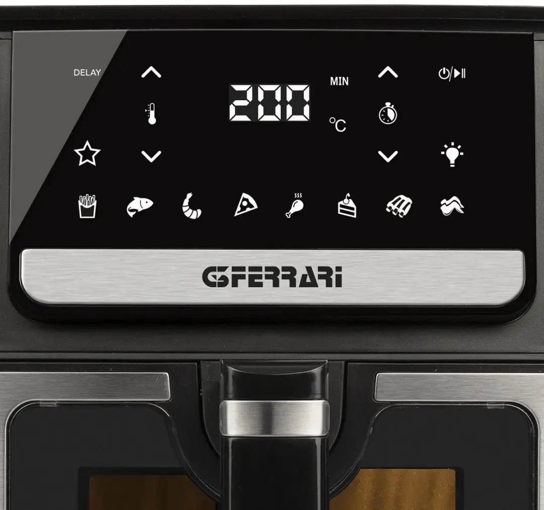 G3 Ferrari Friggisano Airfryer 6.5L 1700W - Zwart/Roestvrijstaal