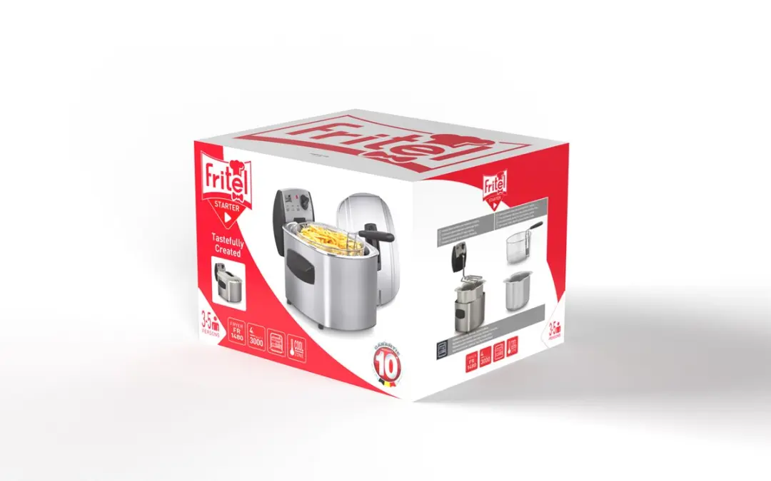 Fritel FR 1480 Retro Frituurpan 3000W - 4L - Inox