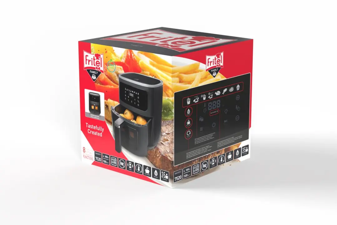 Fritel SnackTastic 7520 Airfryer - 1500W - 6L - Zwart - afbeelding 6 van 6