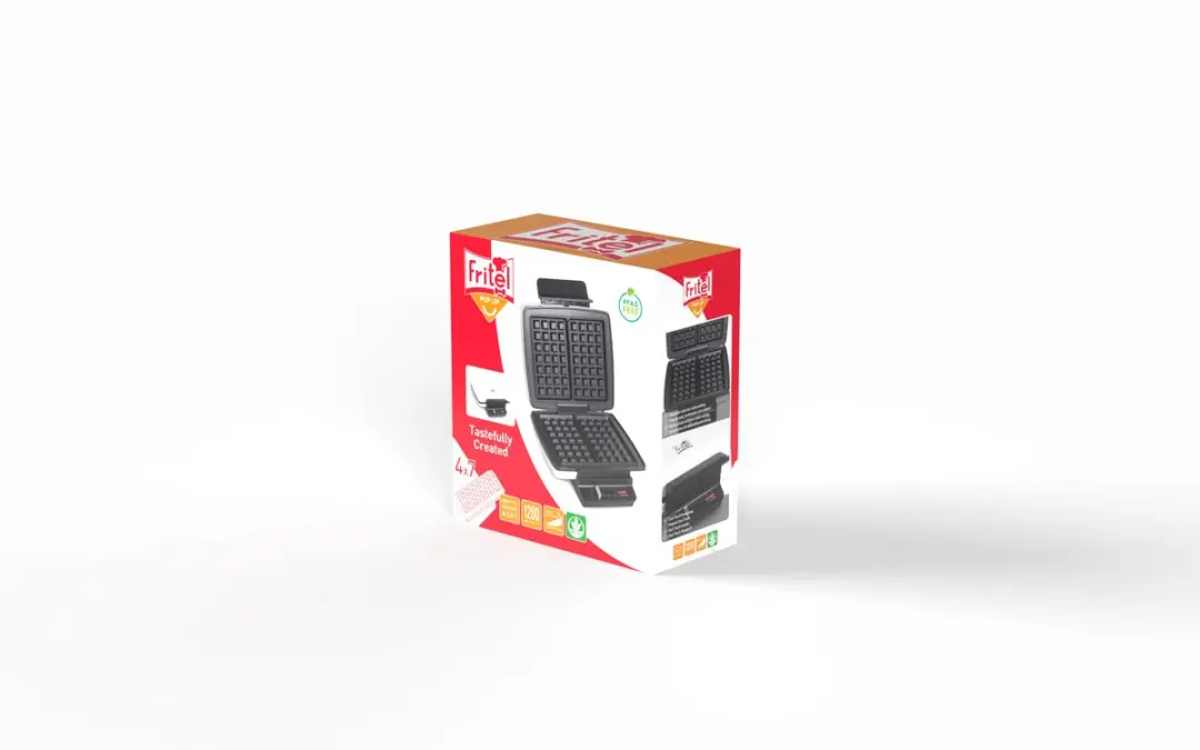 Fritel Wafelijzer A201 - 1200W - 2 Wafels - 23x24cm - Wit