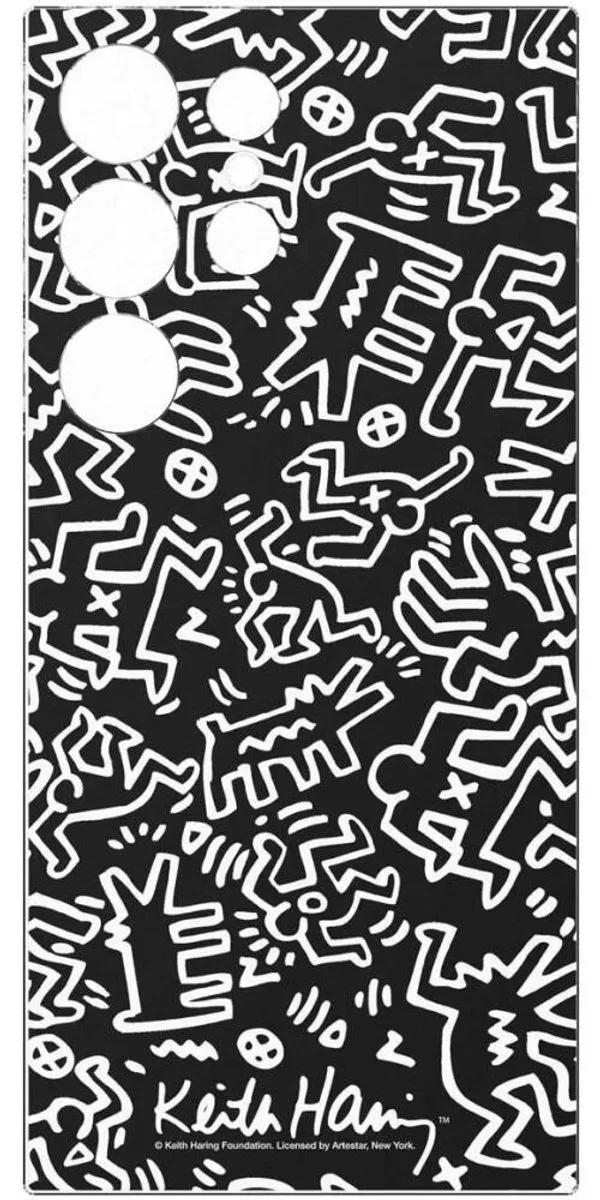Samsung Keith Haring Mono Plate Hoesje - Samsung Galaxy S24 Ultra - Zwart - afbeelding 4 van 5