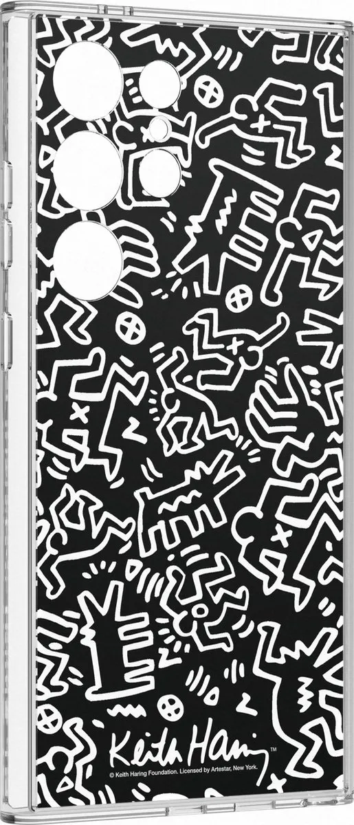 Samsung Keith Haring Mono Plate Hoesje - Samsung Galaxy S24 Ultra - Zwart - afbeelding 2 van 5