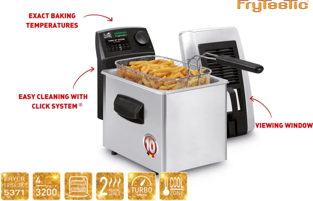 Fritel Frytastic 5371 Friteuse 3200W - 4L - Inox