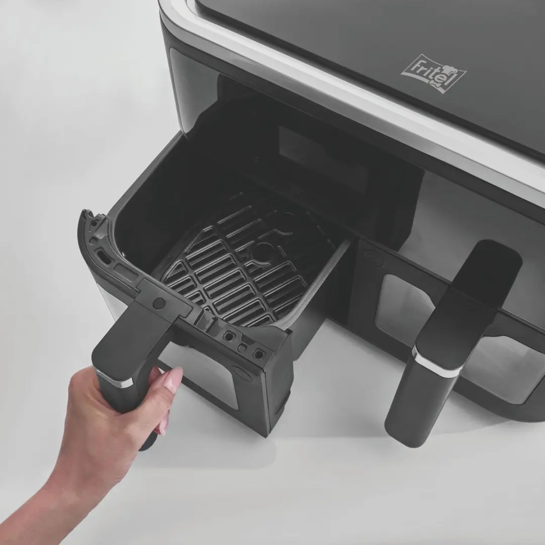 Fritel SnackTastic ST 8480 Airfryer - 2x4,5L 2400W - 8 Programma's - Zwart - afbeelding 6 van 6