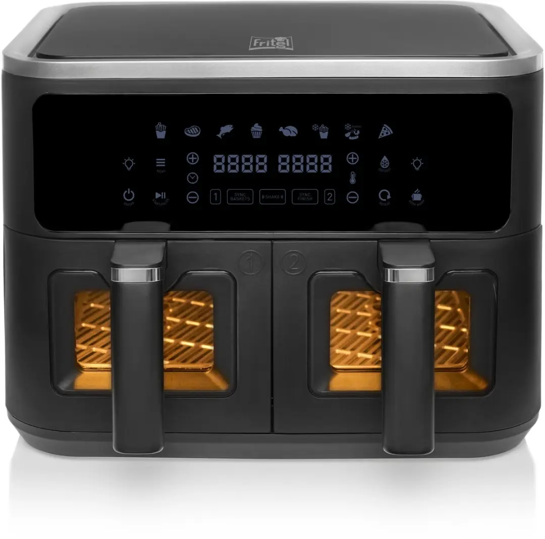 Fritel SnackTastic ST 8480 Airfryer - 2x4,5L 2400W - 8 Programma's - Zwart