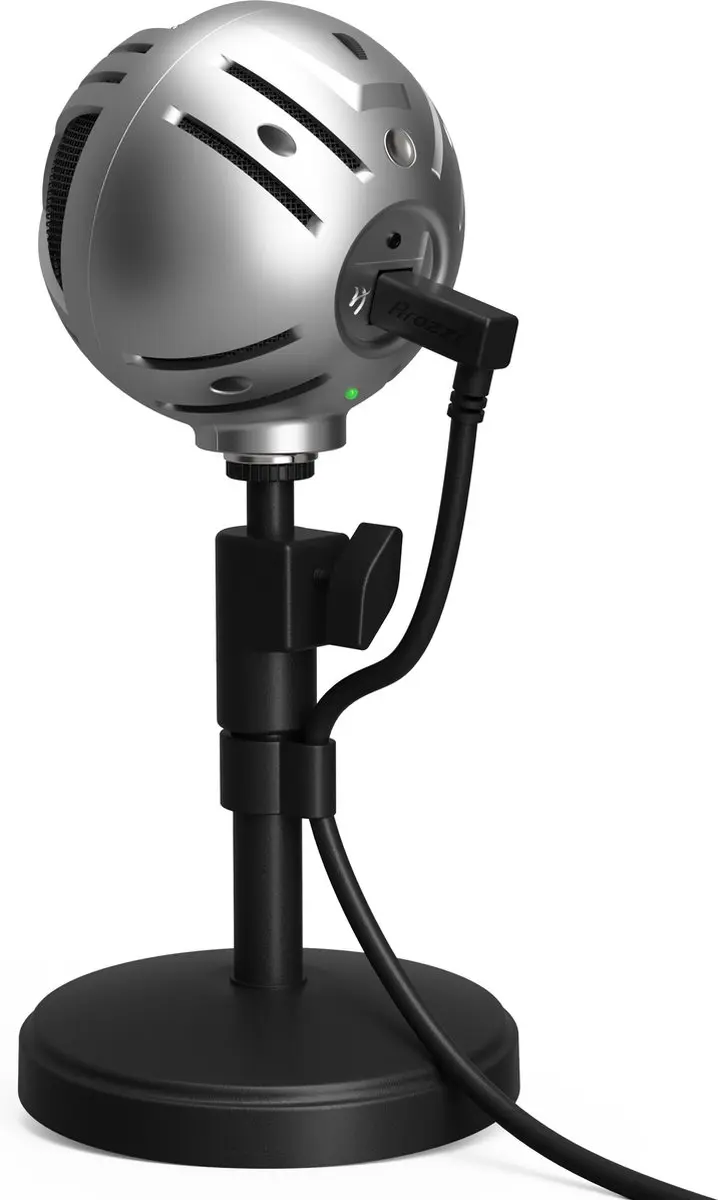 Arozzi Sfera Pro SFERA-PRO-SILVER USB Gaming Microfoon - Zilver