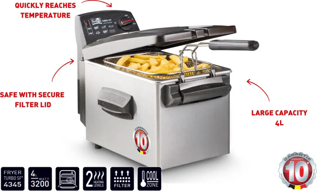 Fritel Turbo SF 4345 Frituurpan - 3200W 4L Inox